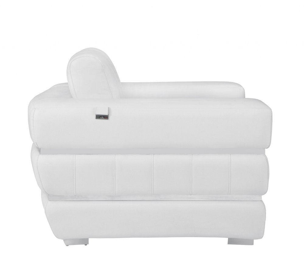 48" Italian Leather Contemporary Club Chair