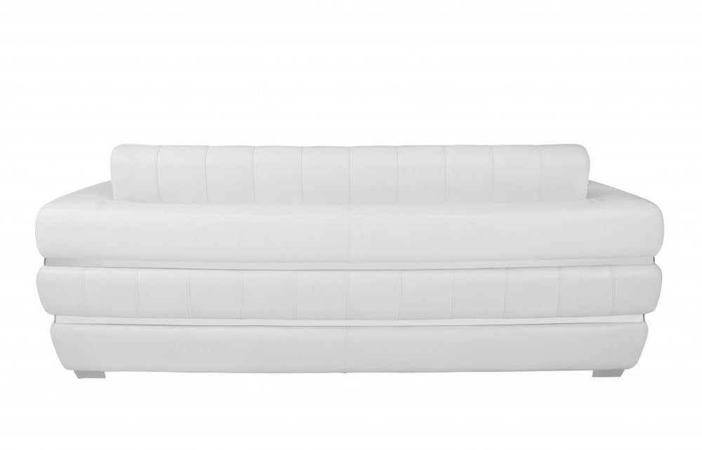 89" Italian Leather Contemporary Sofa