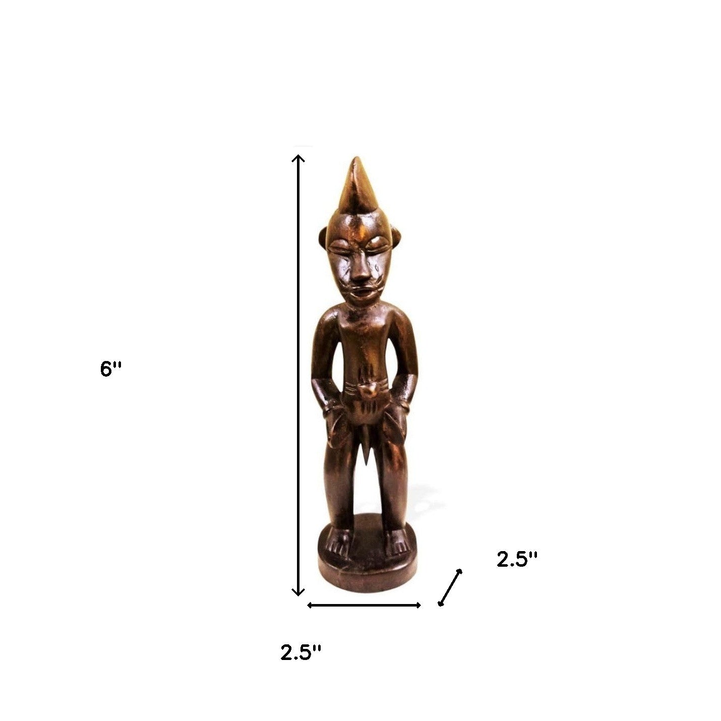 6" West African Bronze Wood Senufo Sculpture