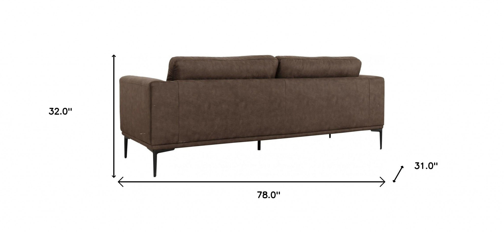 78" Simple Brown Loveseat