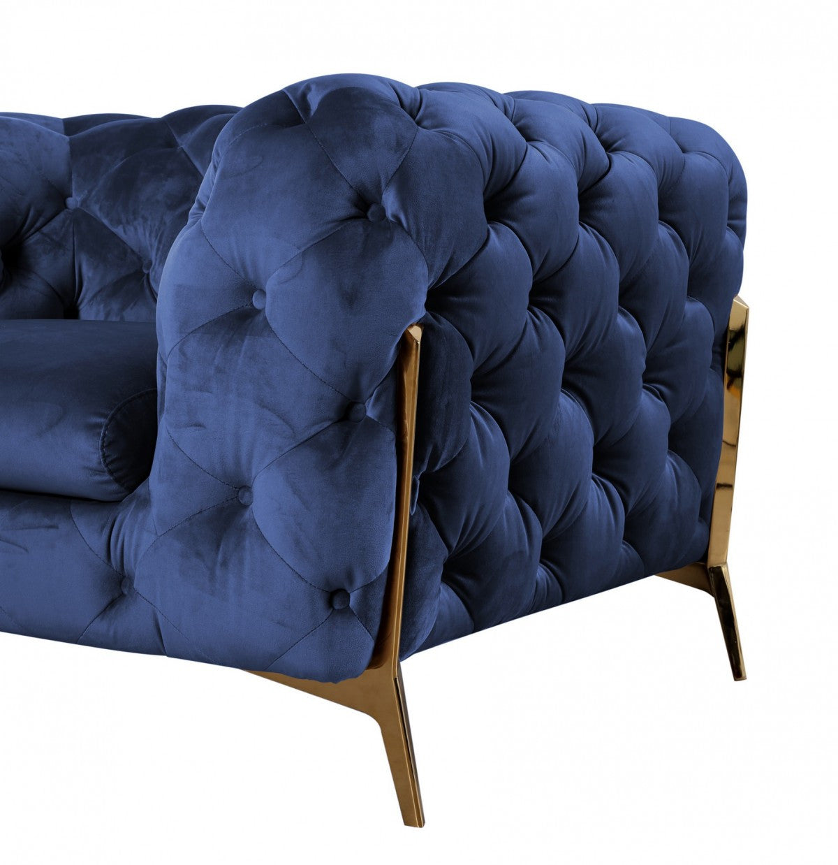 74" Velvet Tufted Modern Chesterfield Loveseat