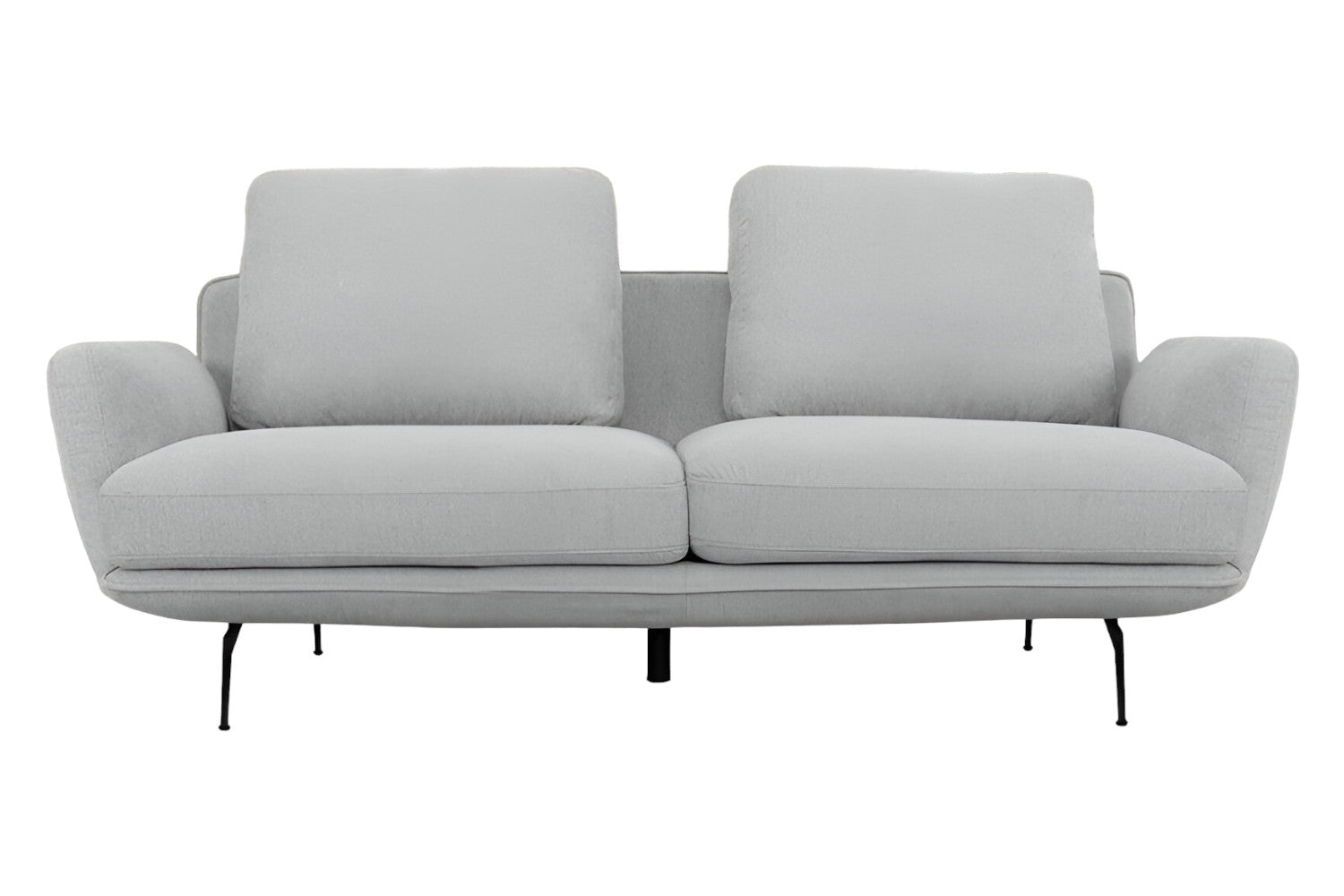 89" Light Gray Retro Sofa