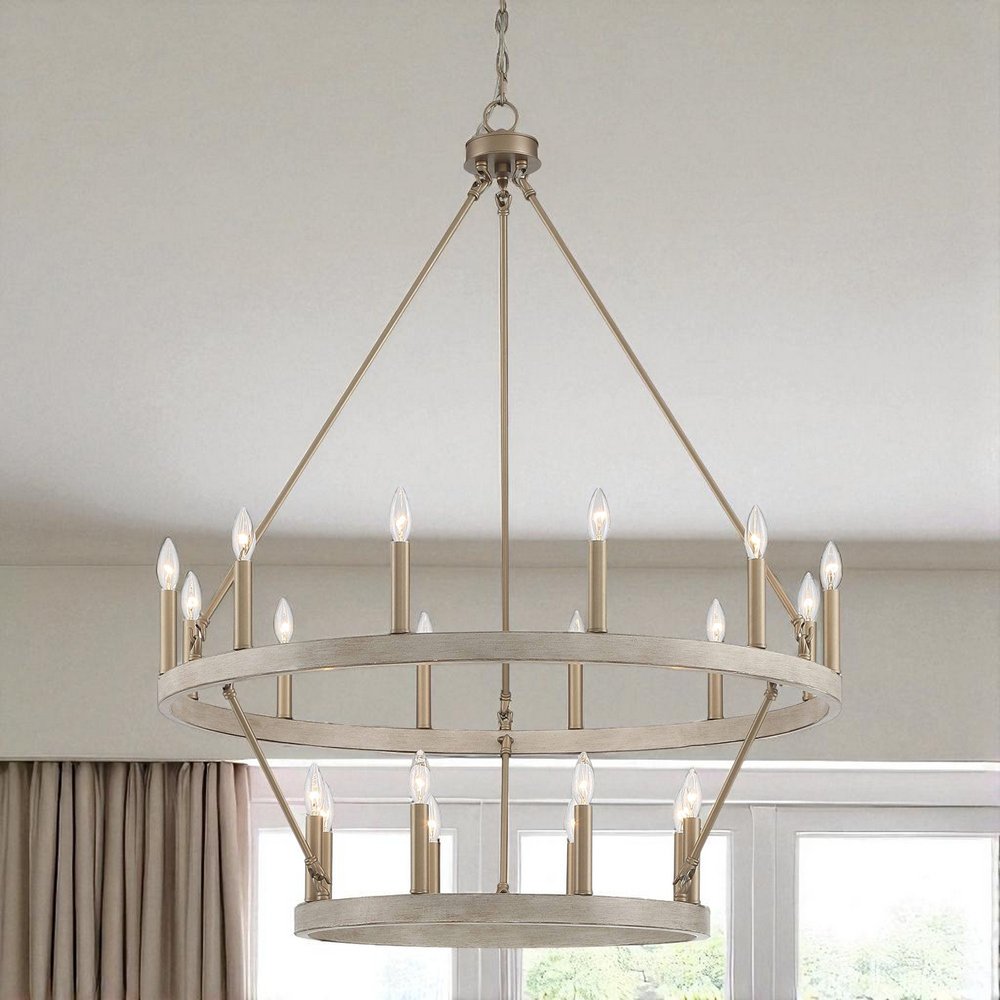 40" Dual Ring Gothic Chandelier