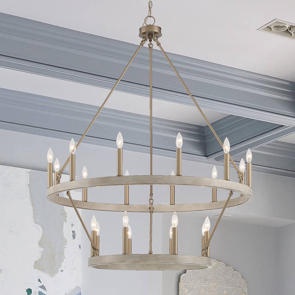 40" Dual Ring Gothic Chandelier