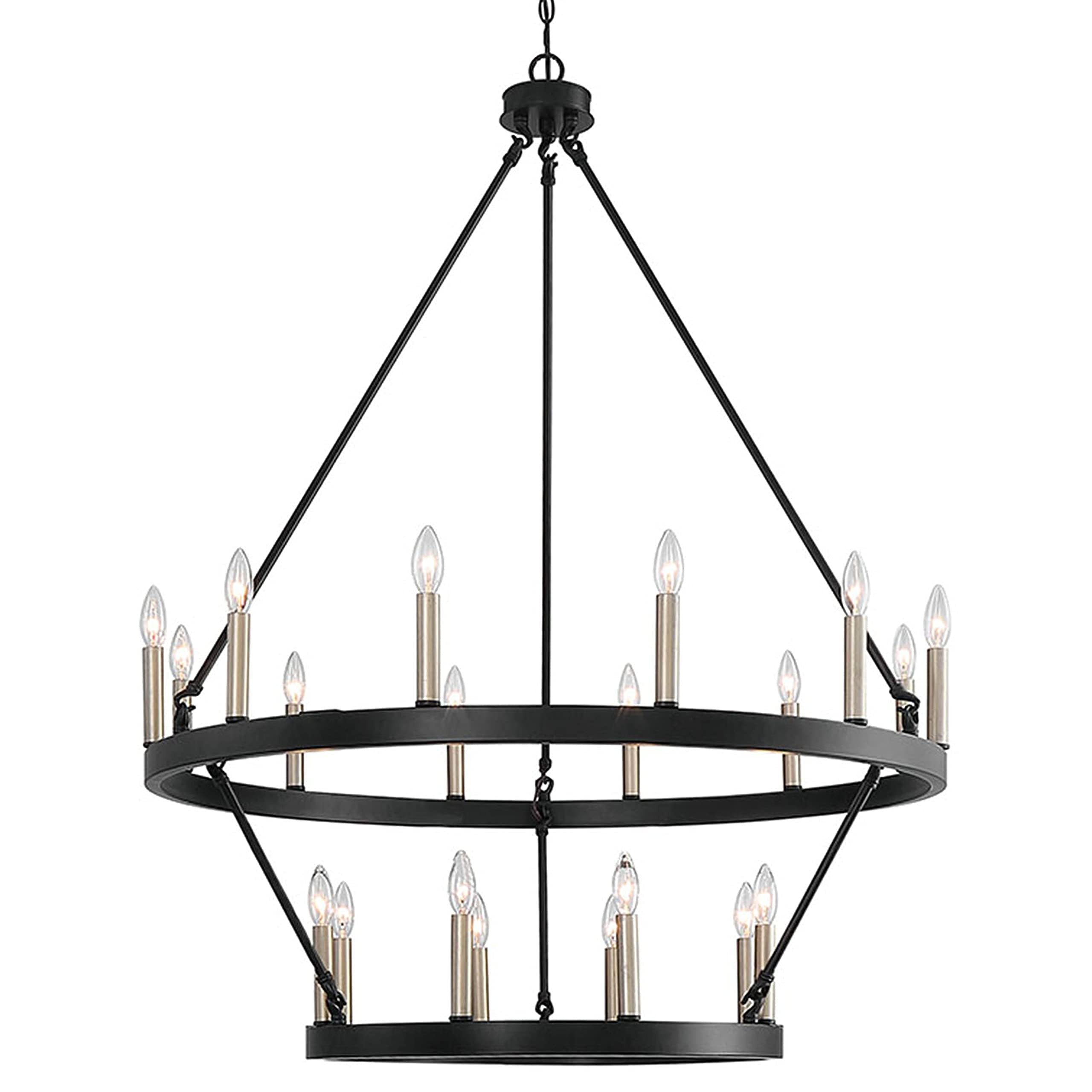 40" Dual Ring Contemporary Gothic Chandelier