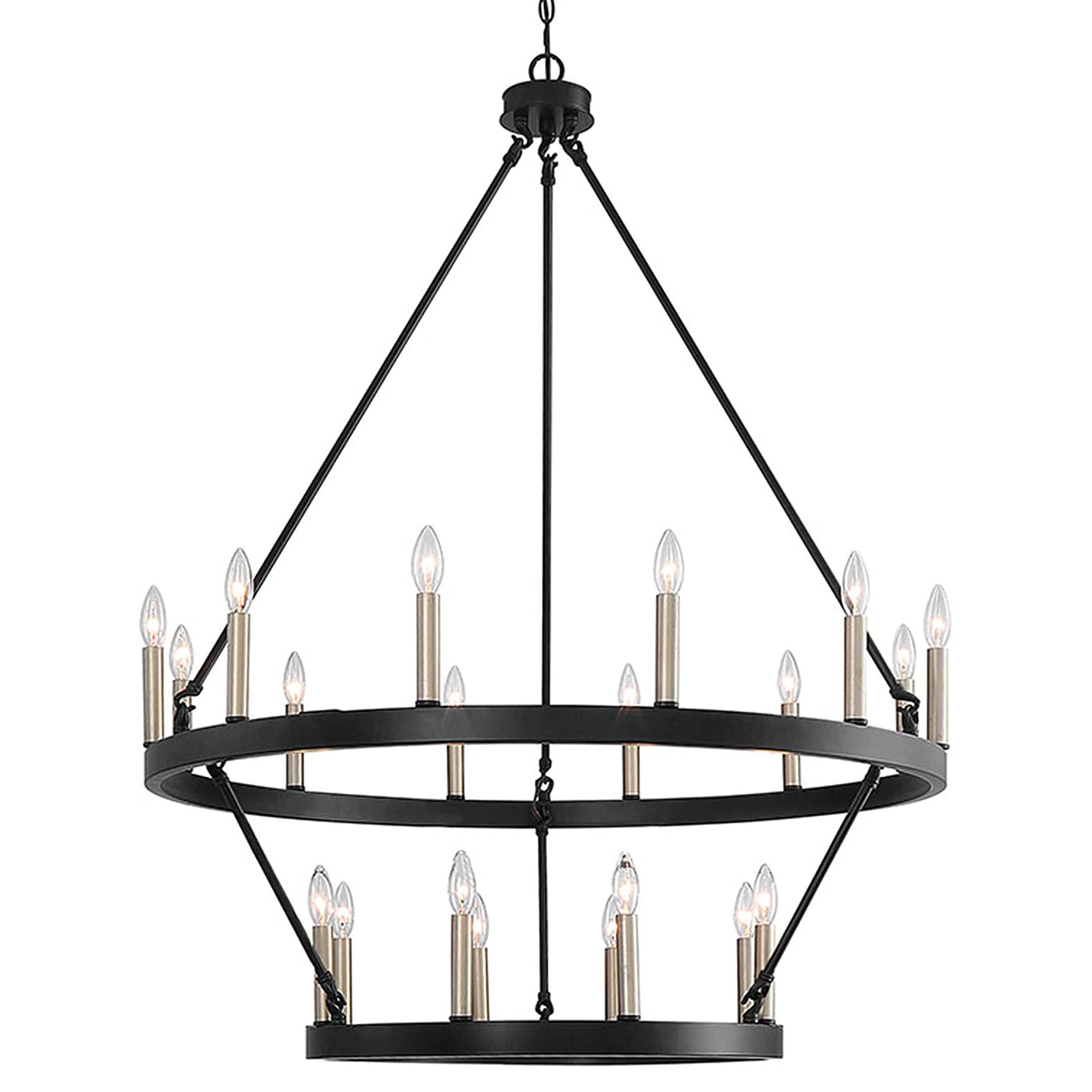 40" Dual Ring Gothic Chandelier