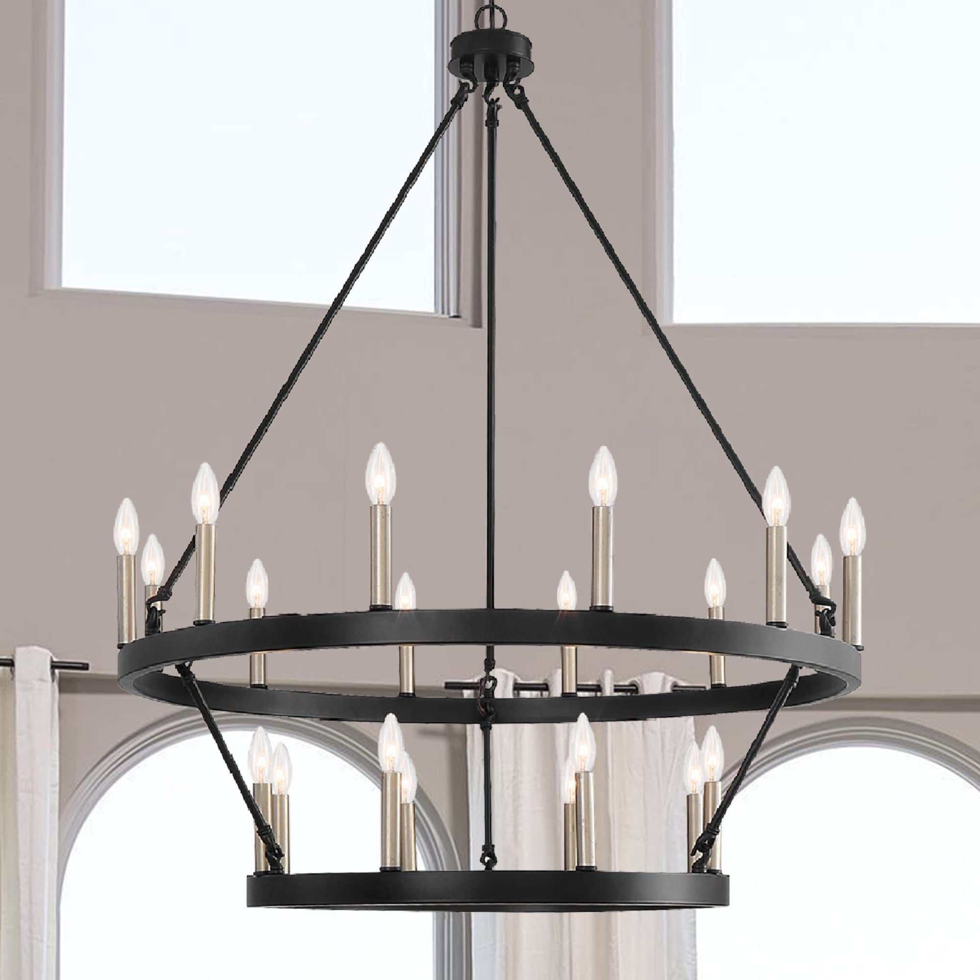 40" Dual Ring Gothic Chandelier