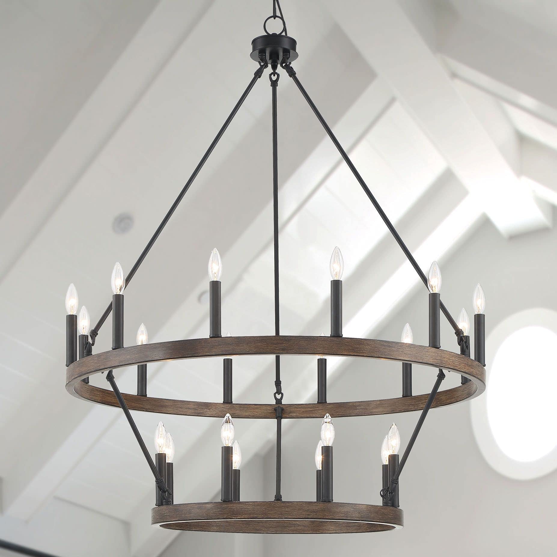 40" Dual Ring Contemporary Gothic Chandelier