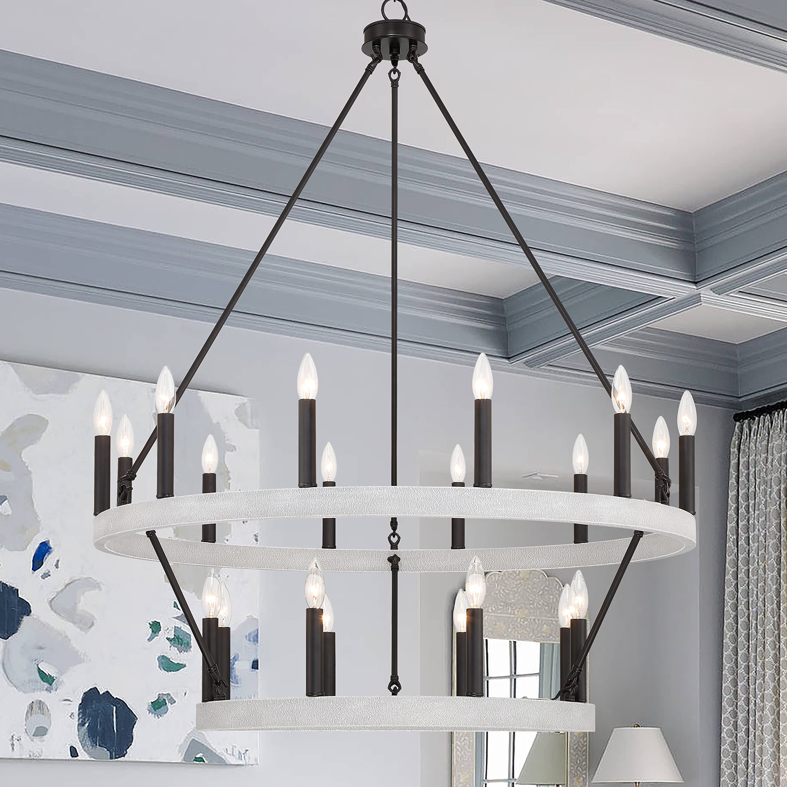 40" Dual Ring Gothic Chandelier