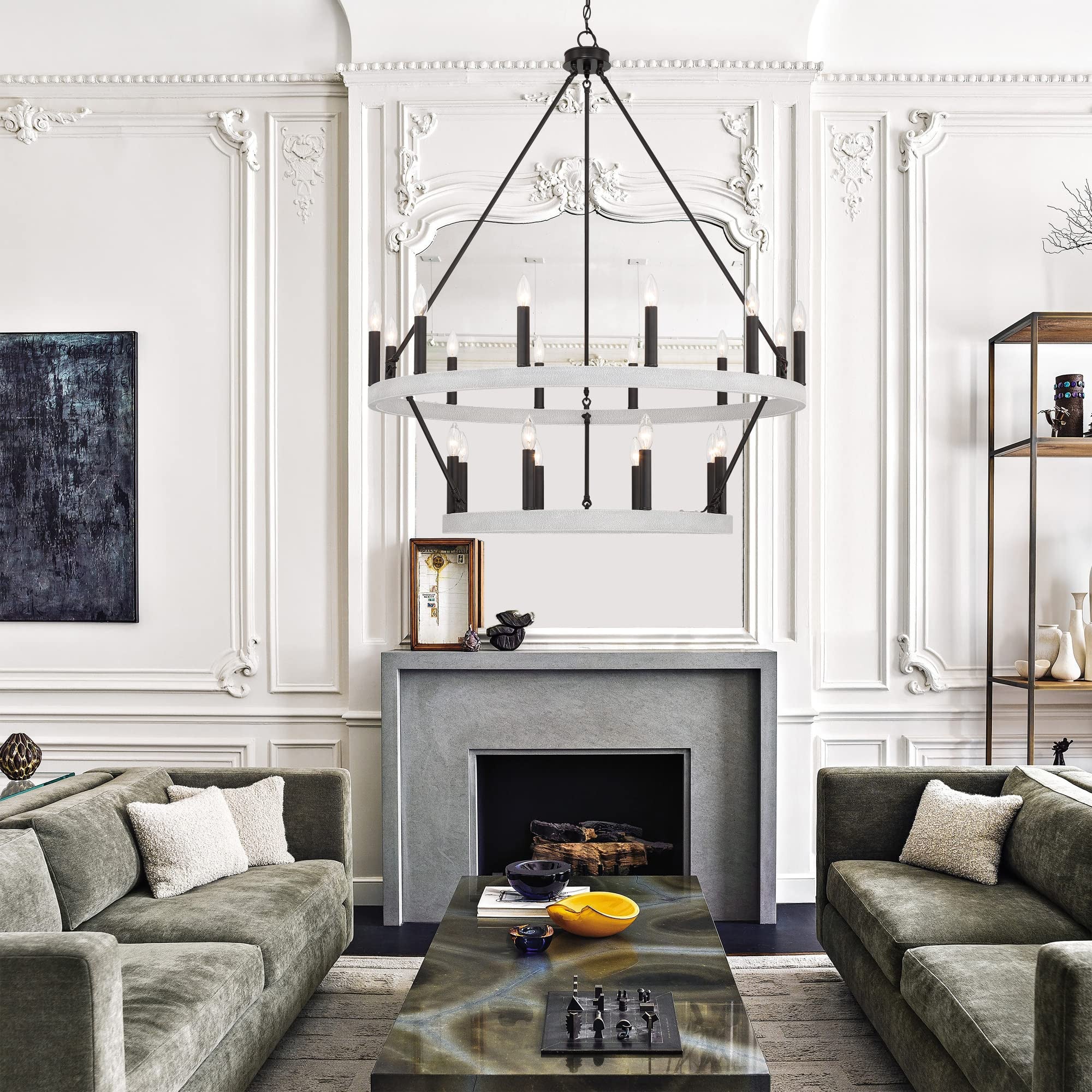 40" Dual Ring Gothic Chandelier