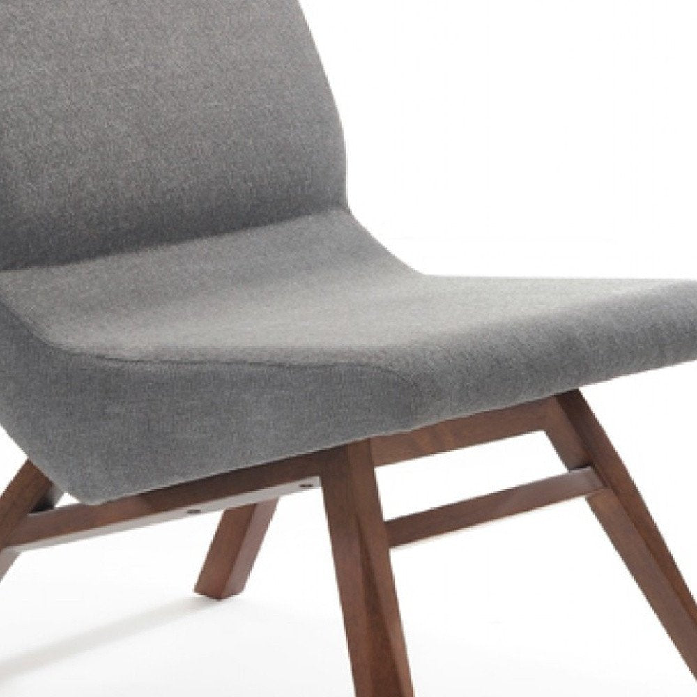 22" Gray Contemporary Lounge Slipper Chair