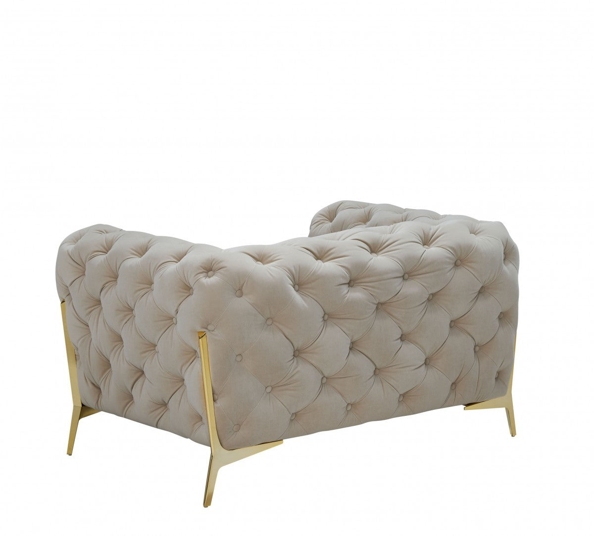 50" Velvet Tufted Modern Tuxedo Chair