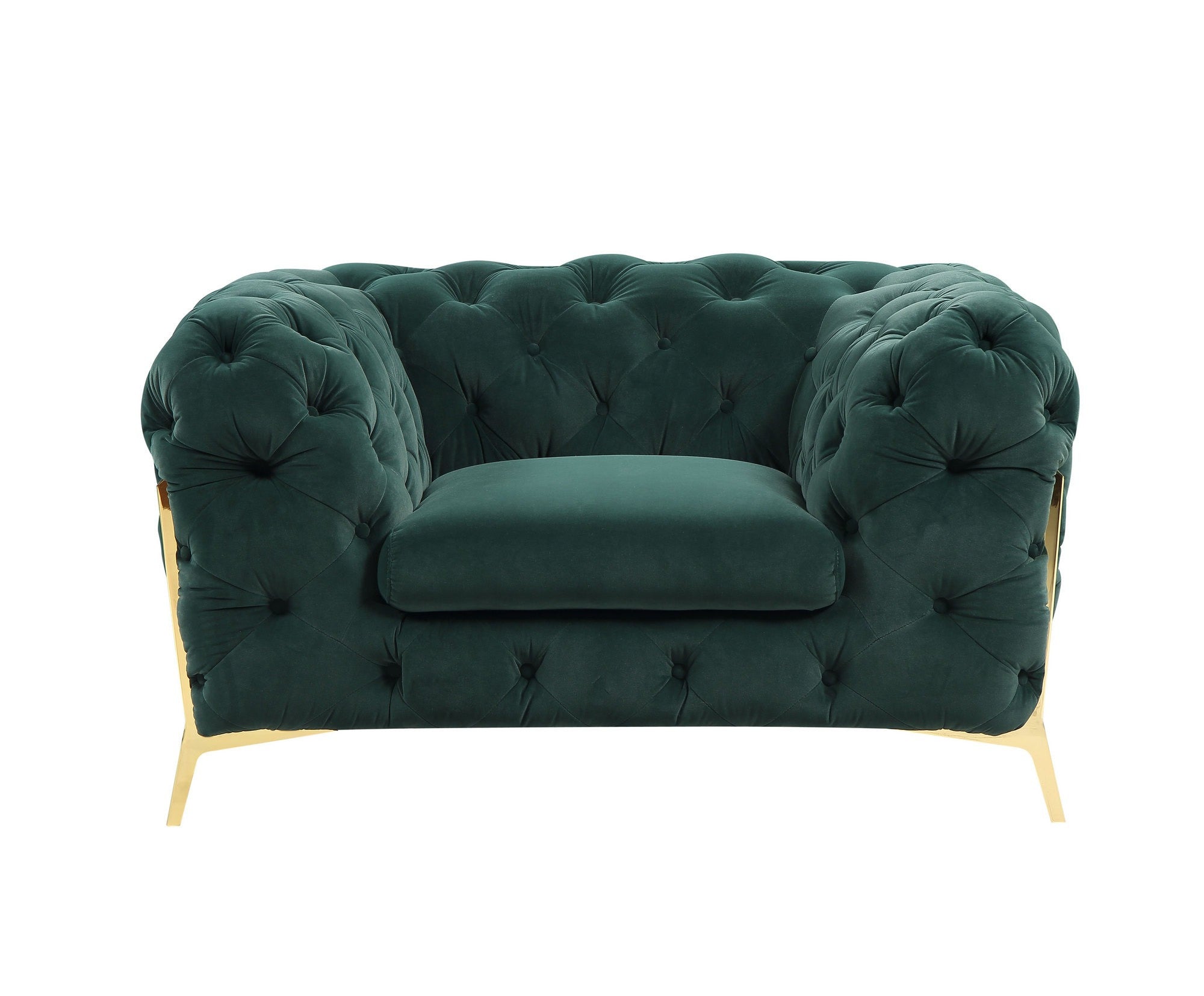 50" Velvet Tufted Modern Tuxedo Chair