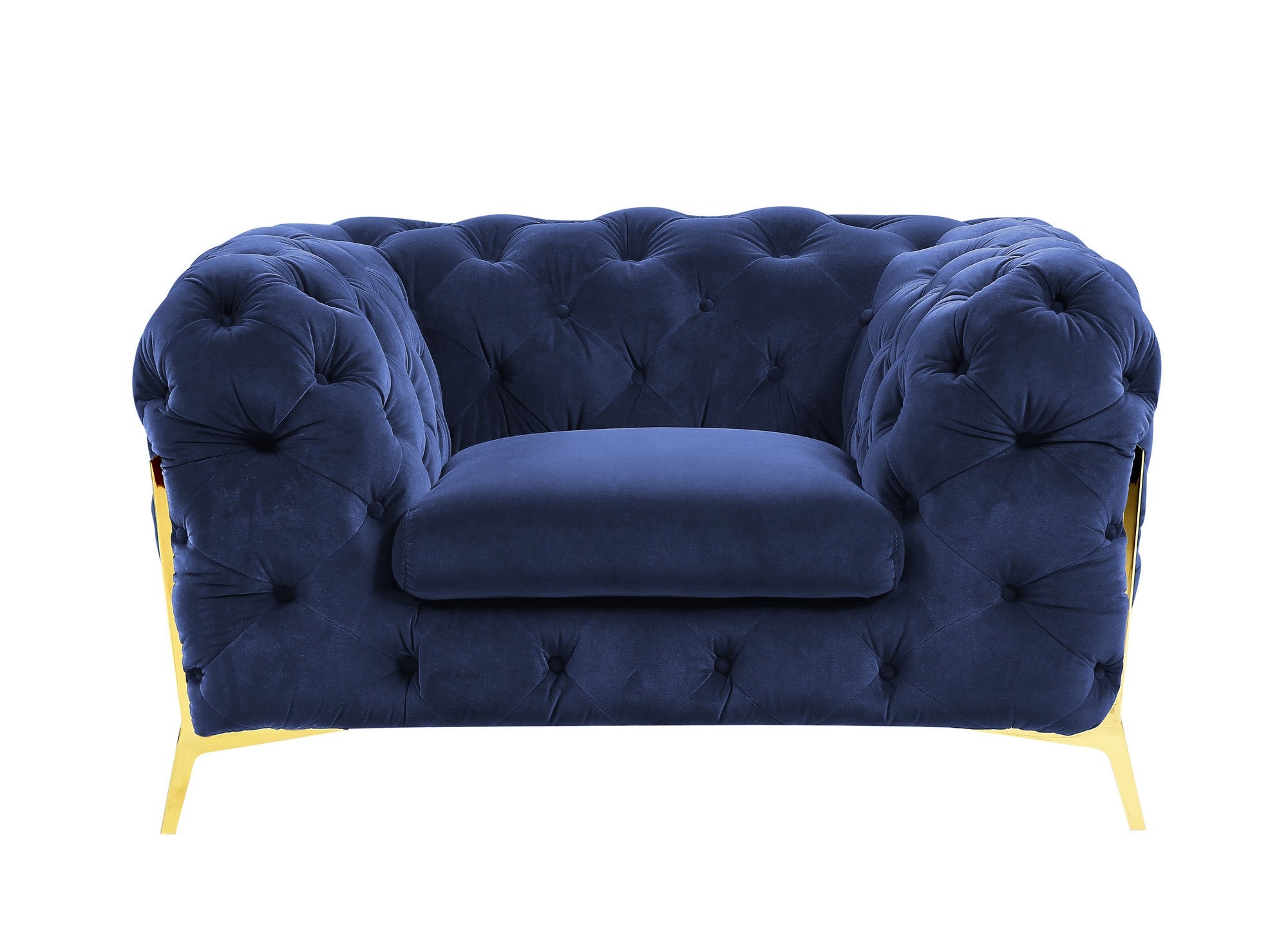 50" Velvet Tufted Modern Tuxedo Chair