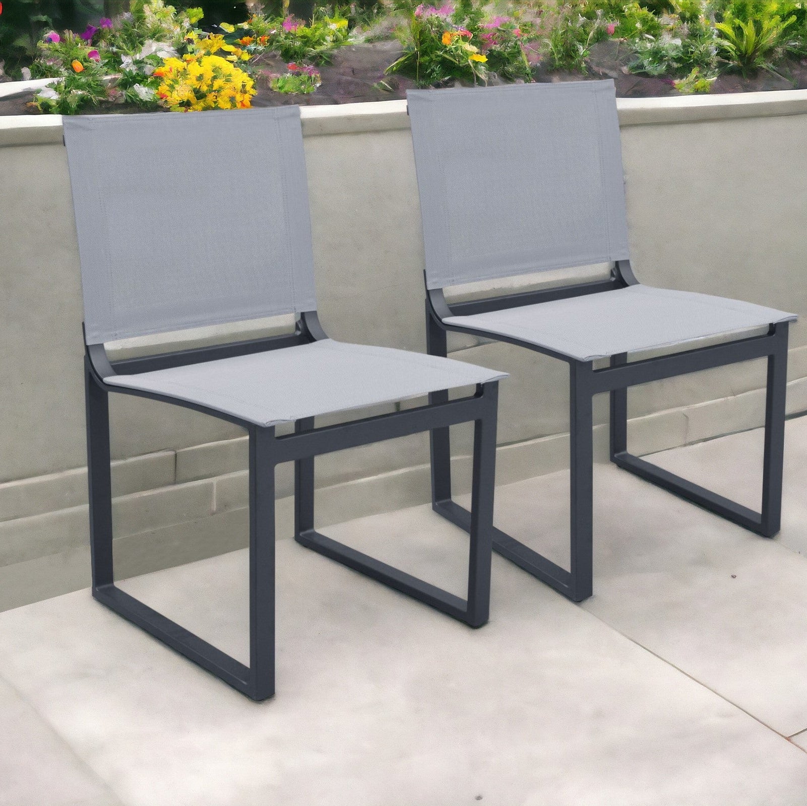 23" Set Of Two Outdoor Dining Chair
