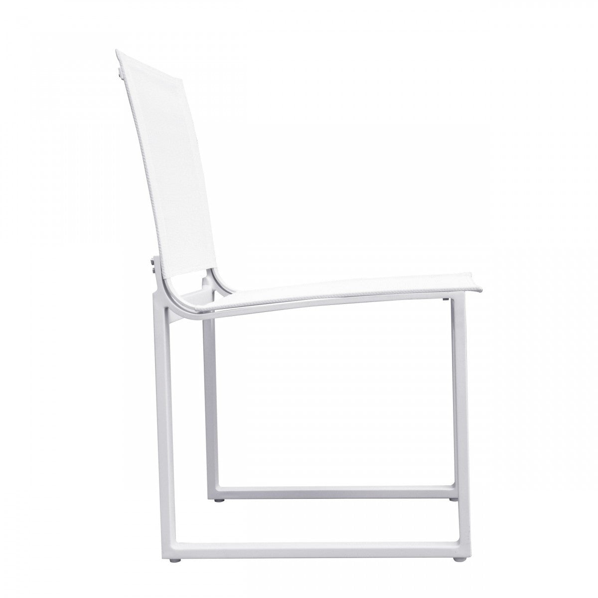 19" Set Of Two White Outdoor Dining Chair