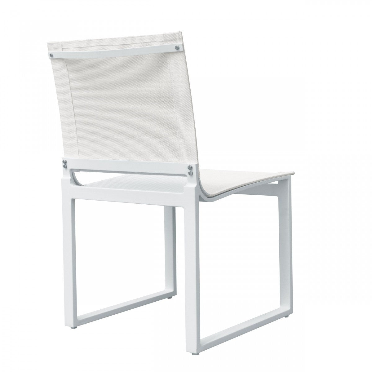 19" Set Of Two White Outdoor Dining Chair