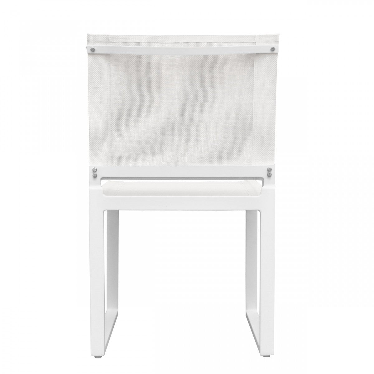 19" Set Of Two White Outdoor Dining Chair