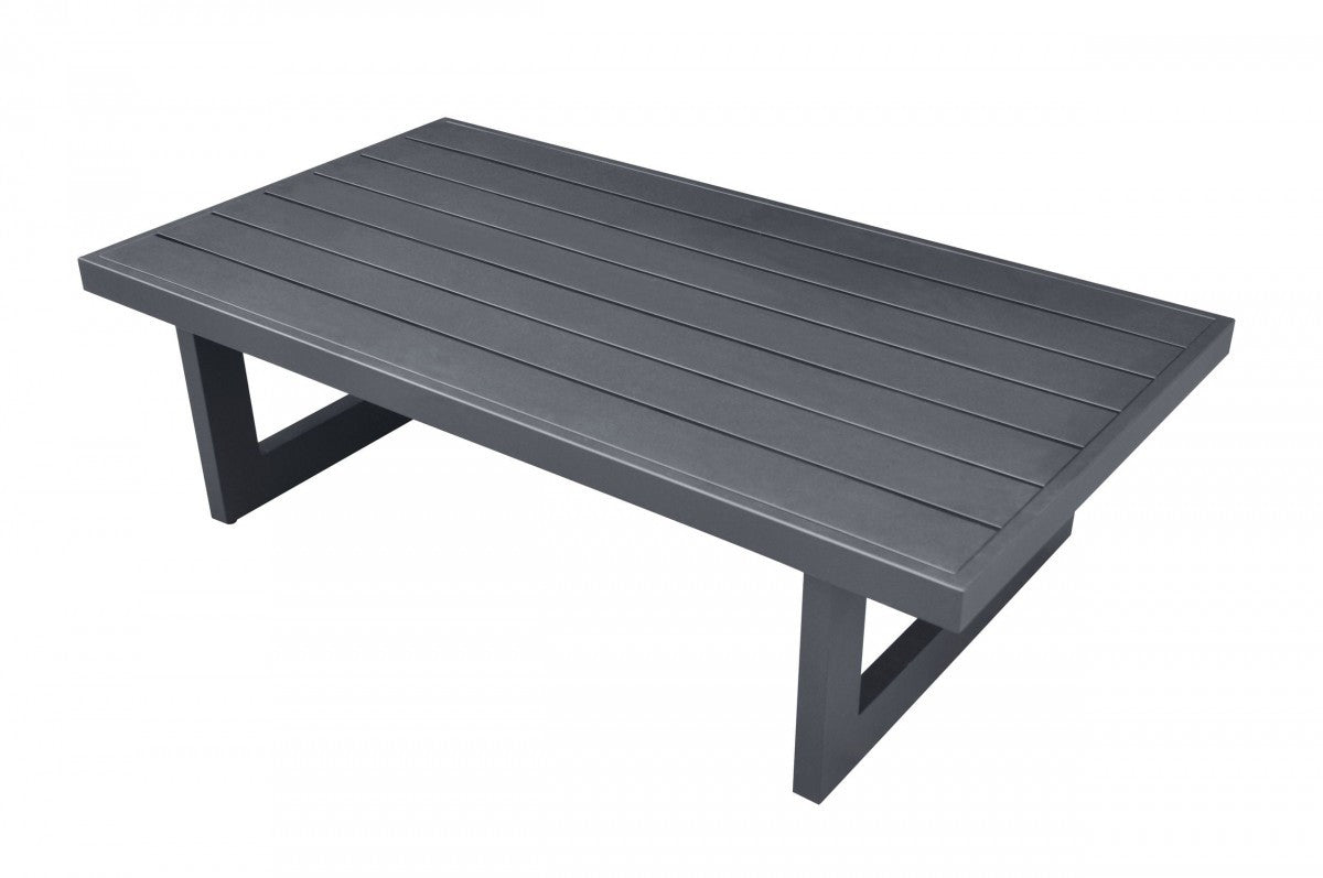 51" Gray Metal Outdoor Table