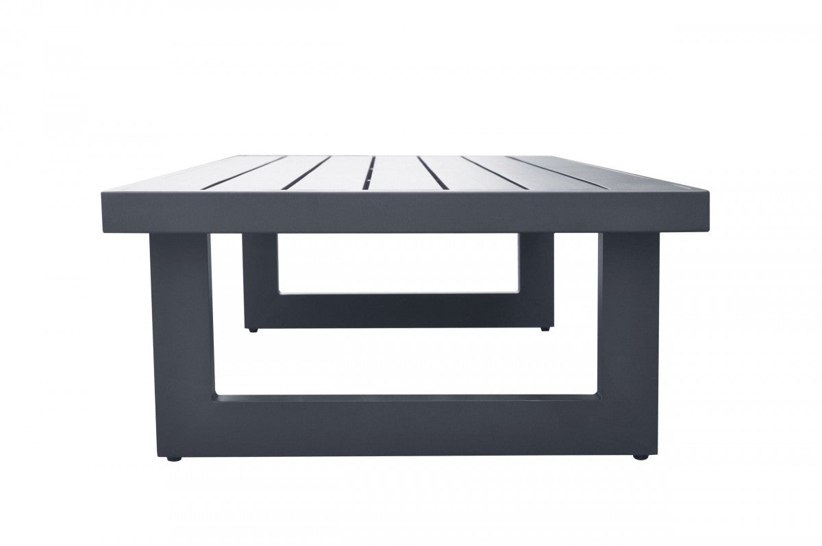 51" Gray Metal Outdoor Table