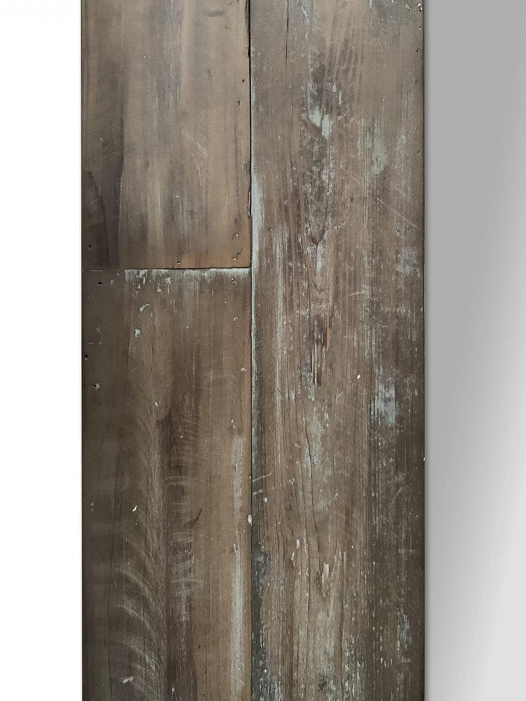 75" Brown Wood Leaning Accent Mirror