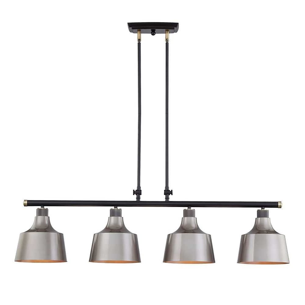 35" Silver 4-Light Kitchen Island Chandelier