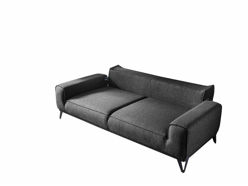 90" Linen Sleeper Sofa Bed
