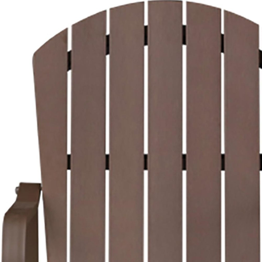 Set of Two 48" Brown Adirondack Outdoor Bar Chair
