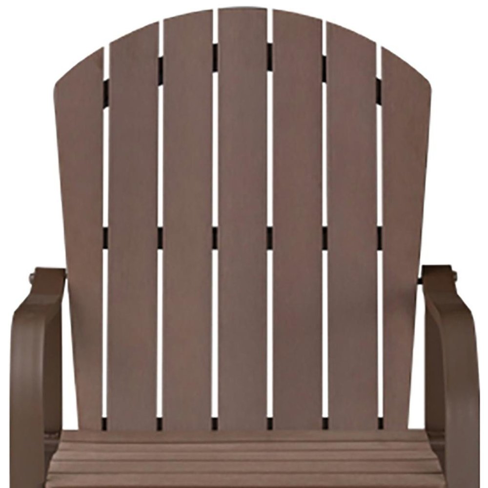 Set of Two 48" Brown Adirondack Outdoor Bar Chair