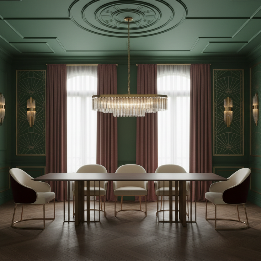 118" Walnut And Brass Double Pedestal Wood Dining Table