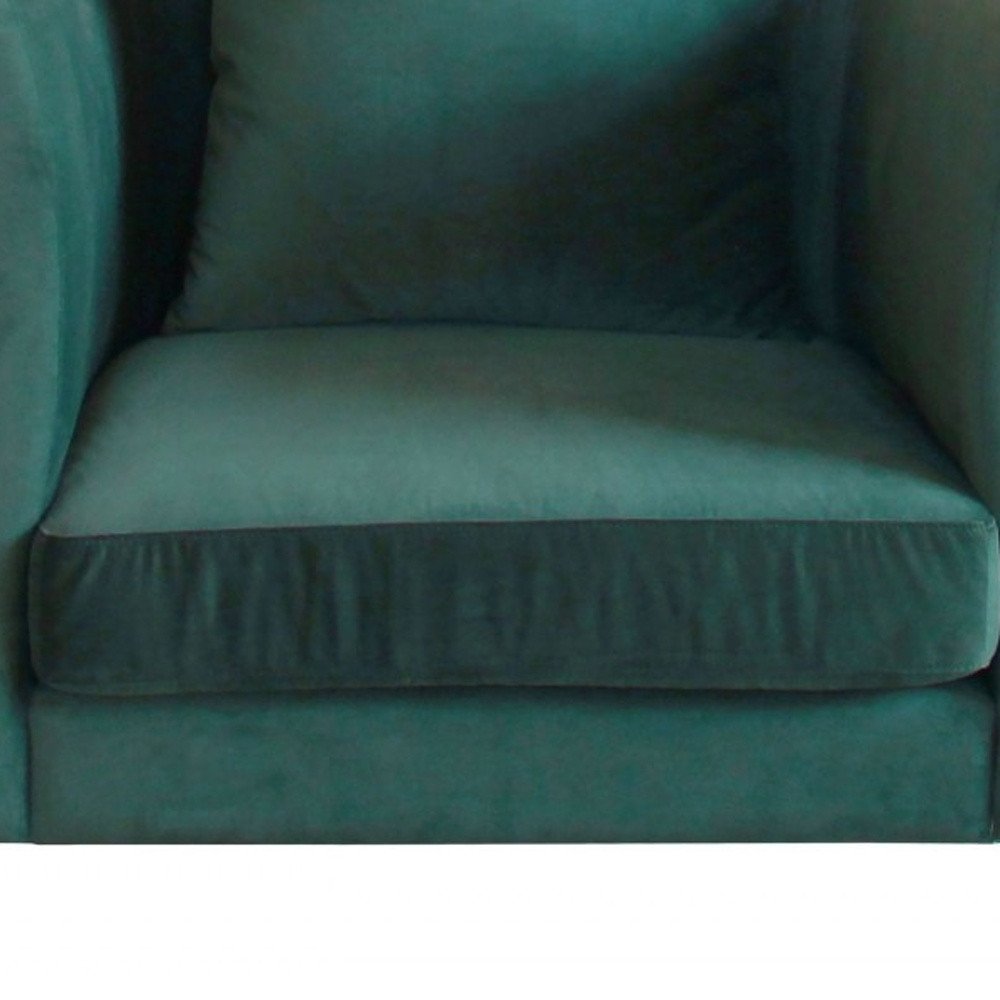 32" Green and Black Velvet Club Chair