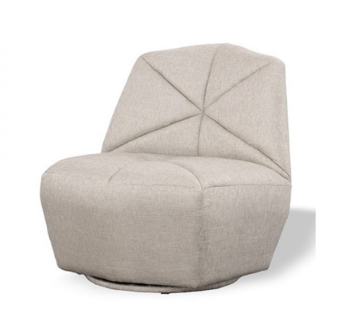 31" Gray Tufted Fabric Armless Chair