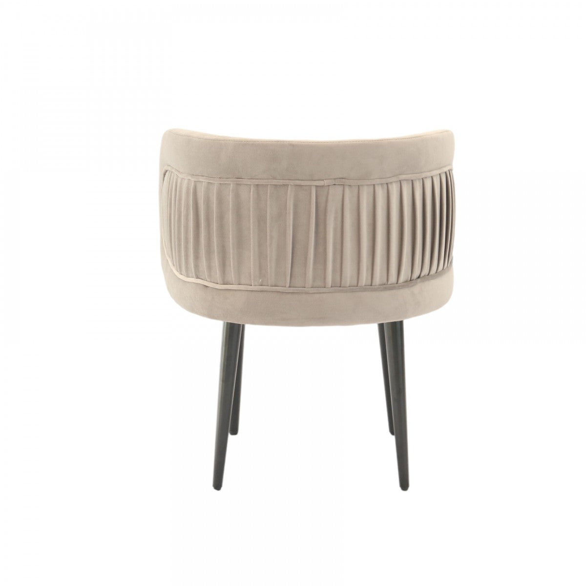 24" Gray Velvet and Wood Barrel Chair