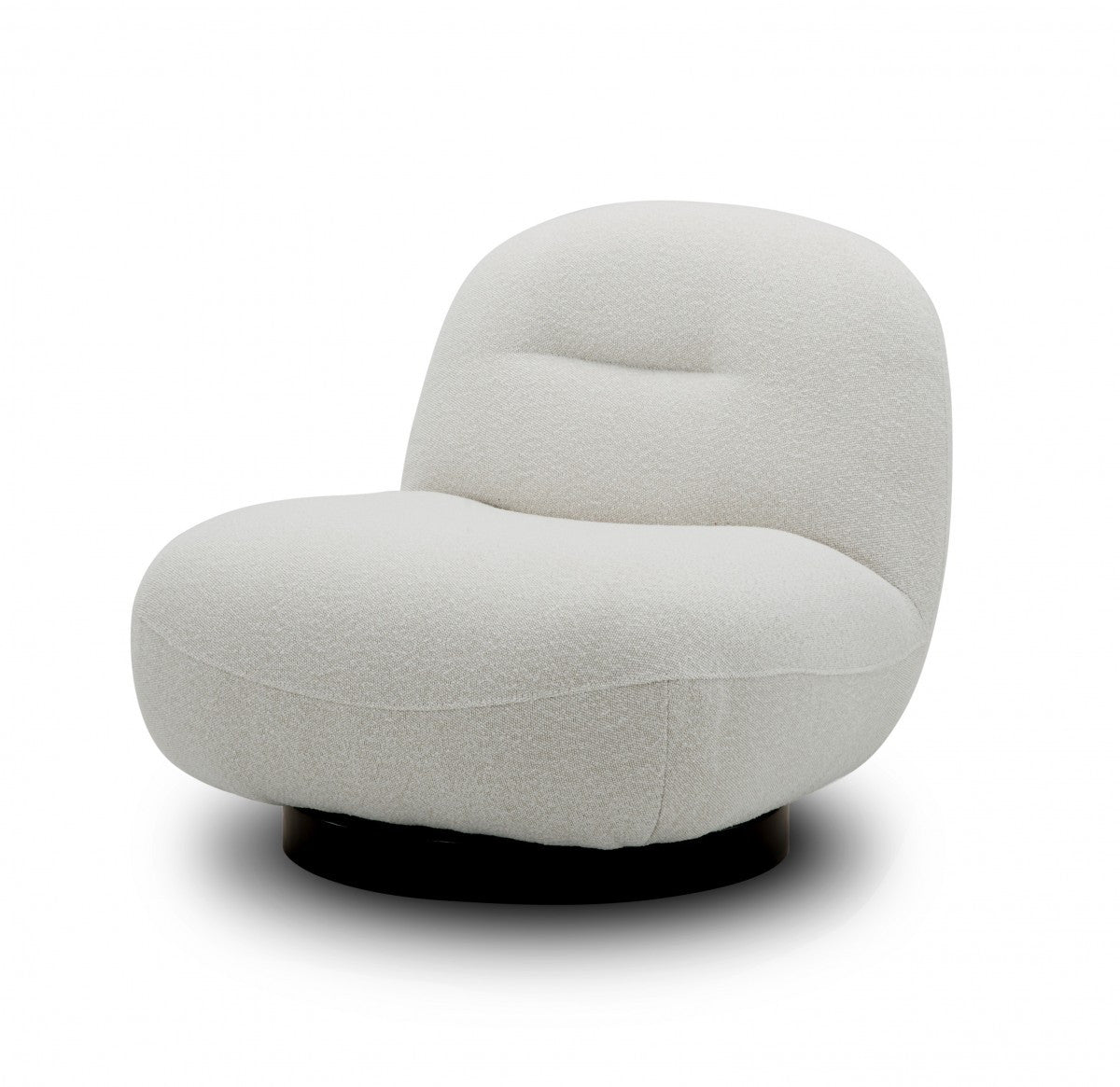 33" White Swivel Lounge Chair