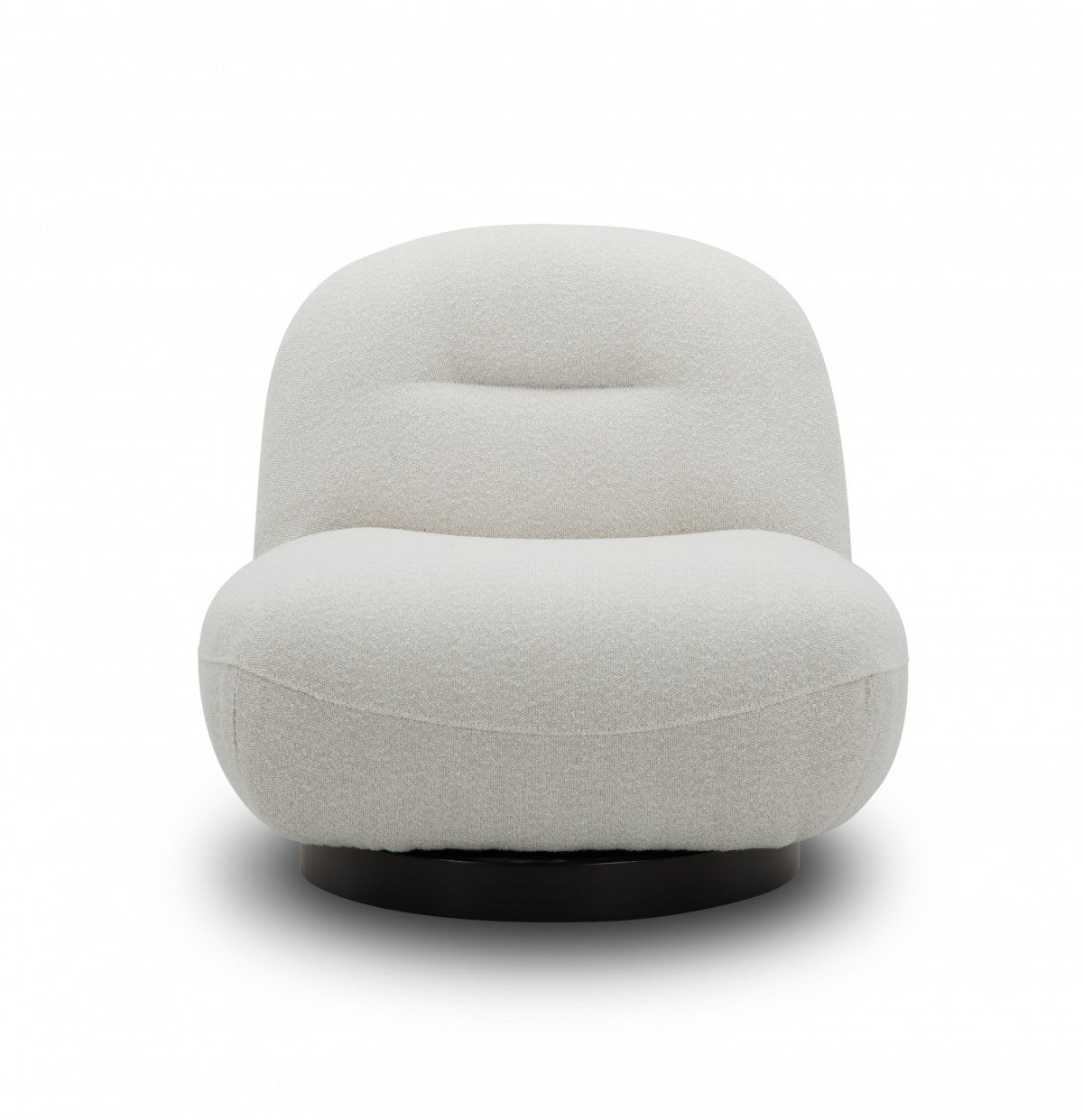 33" White Swivel Lounge Chair