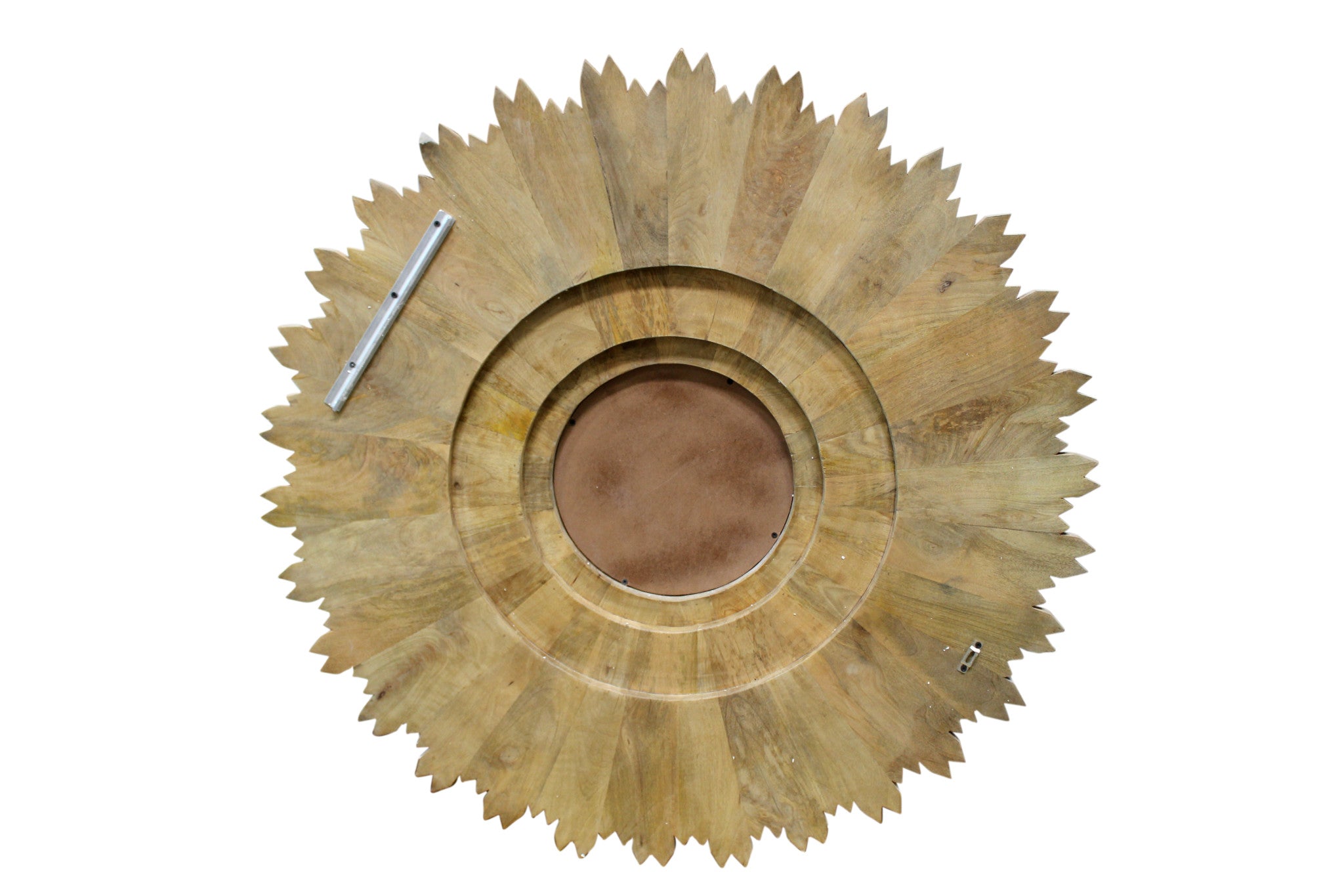 44" Antiqued Gold Sunburst Metal Mirror