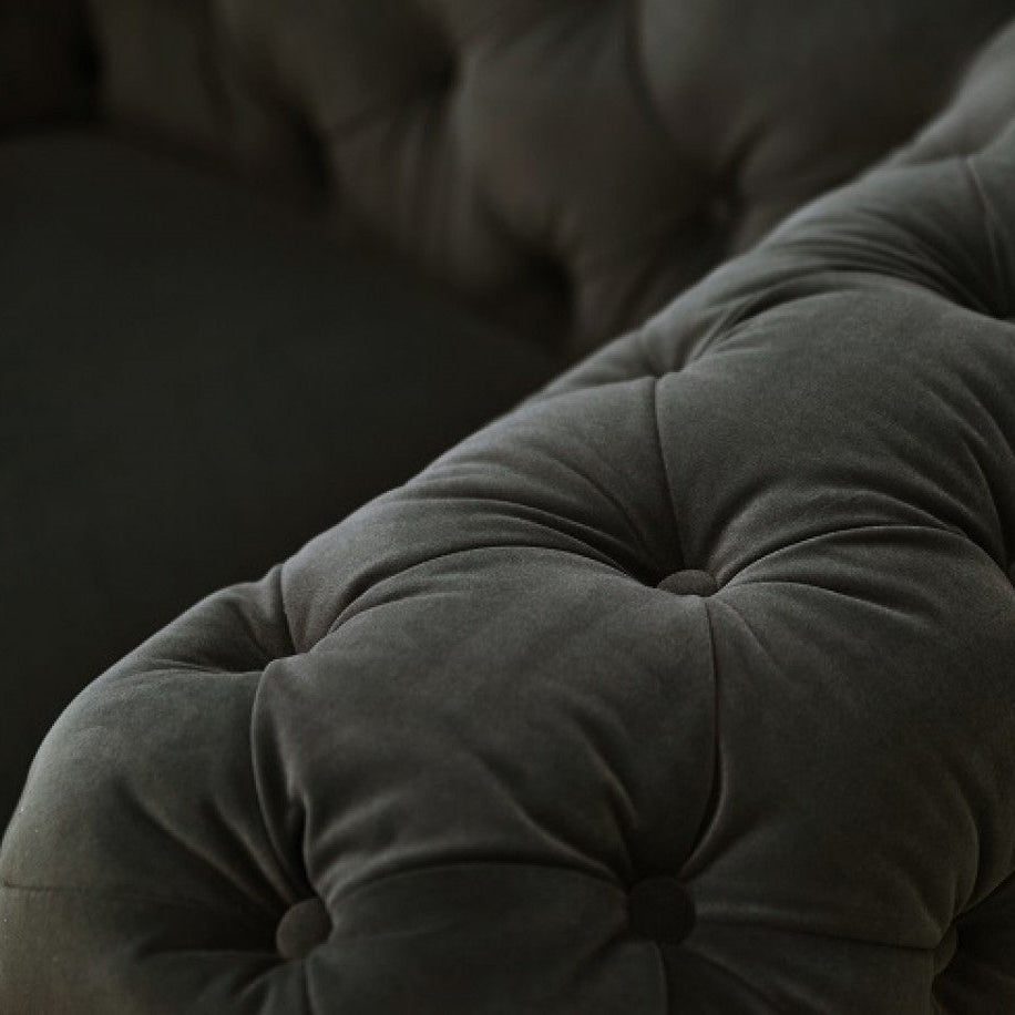 74" Velvet Tufted Modern Chesterfield Loveseat