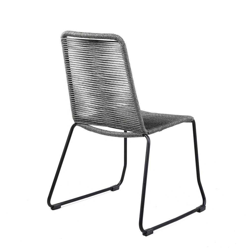 Set of Two 23"  Metal Outdoor Dining Chair