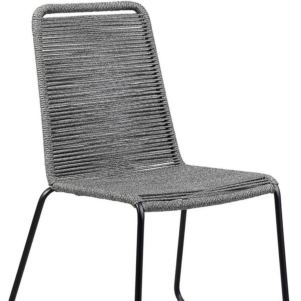 Set of Two 23"  Metal Outdoor Dining Chair