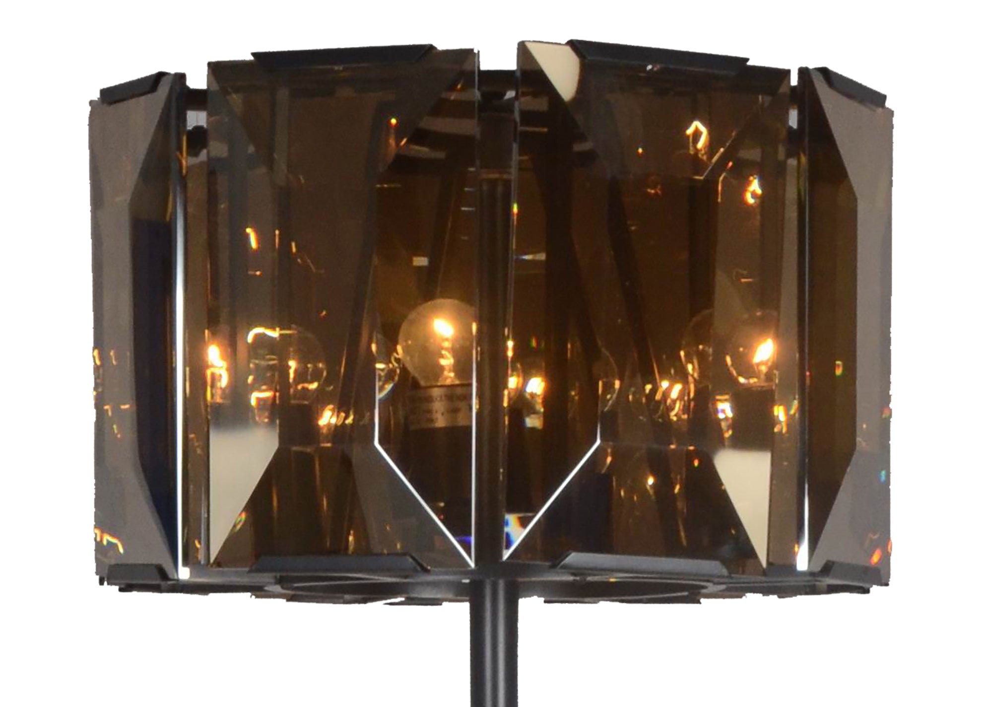 68" Bronze Beveled Glass Drum Floor Lamp