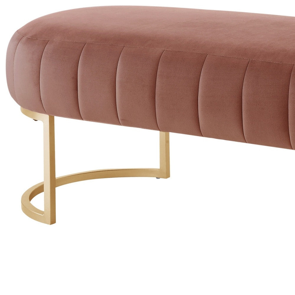 53" Velvet Pill Bench