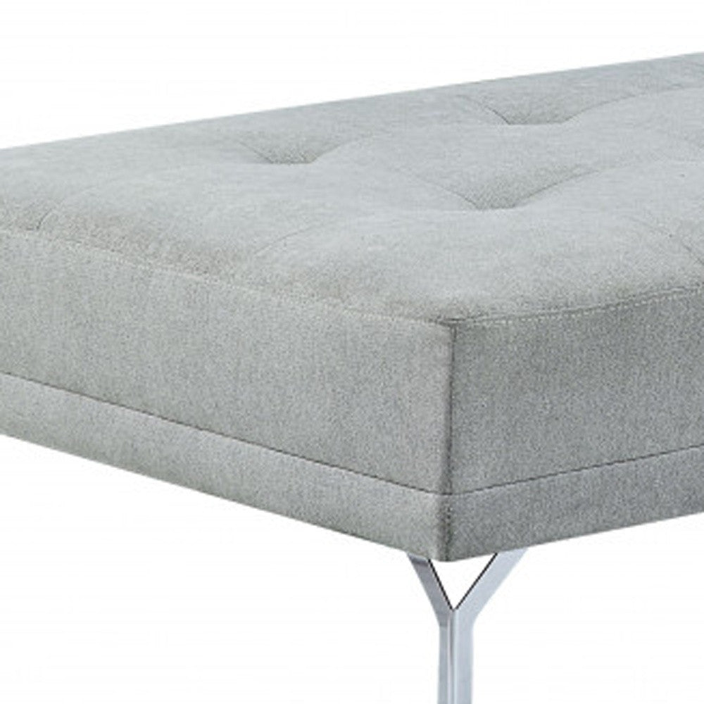 74" Gray Velvet Daybed Sofa