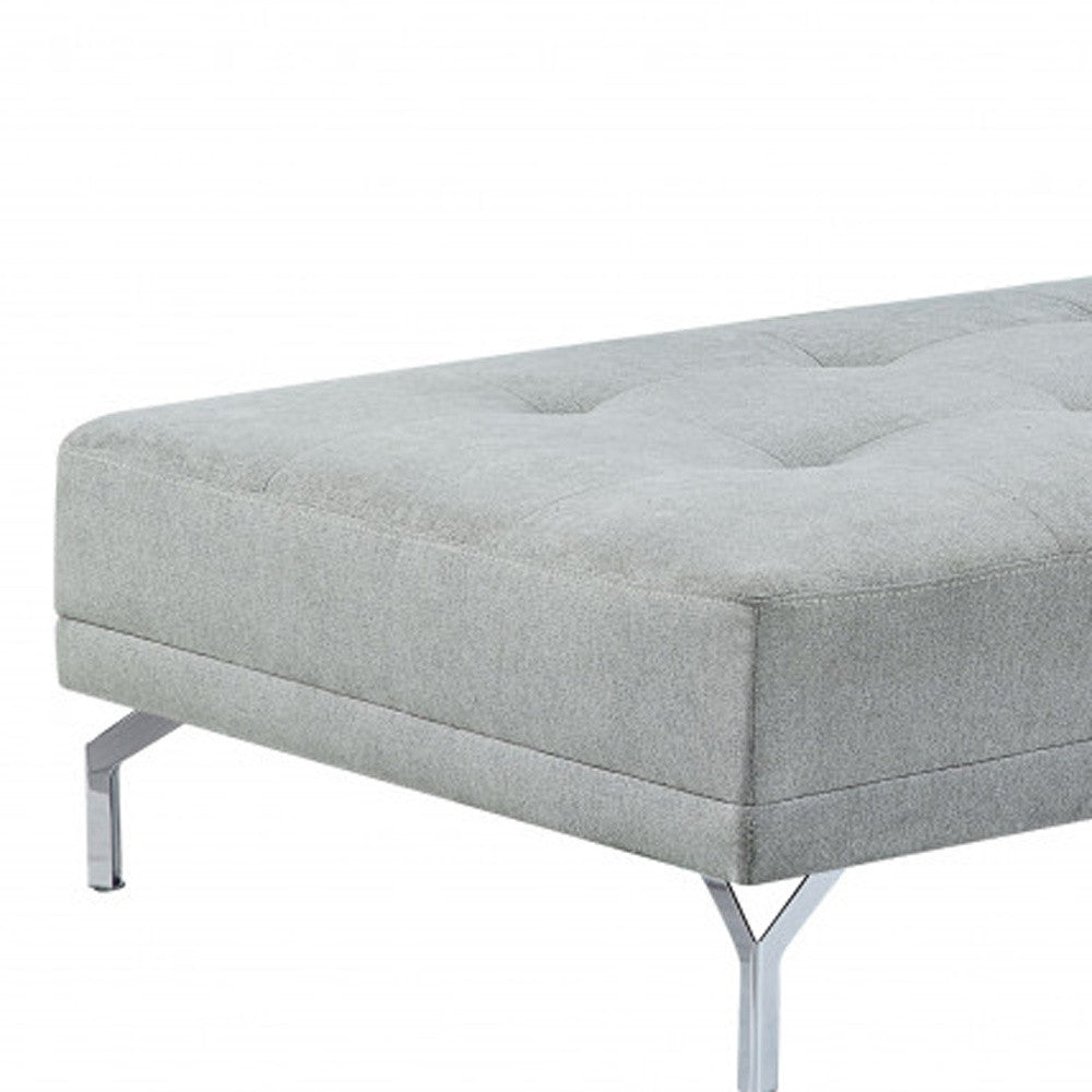 74" Gray Velvet Daybed Sofa