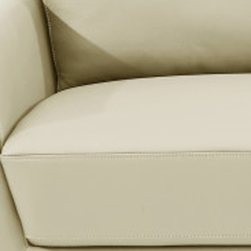 90" Leather Diamond Tufted Sofa