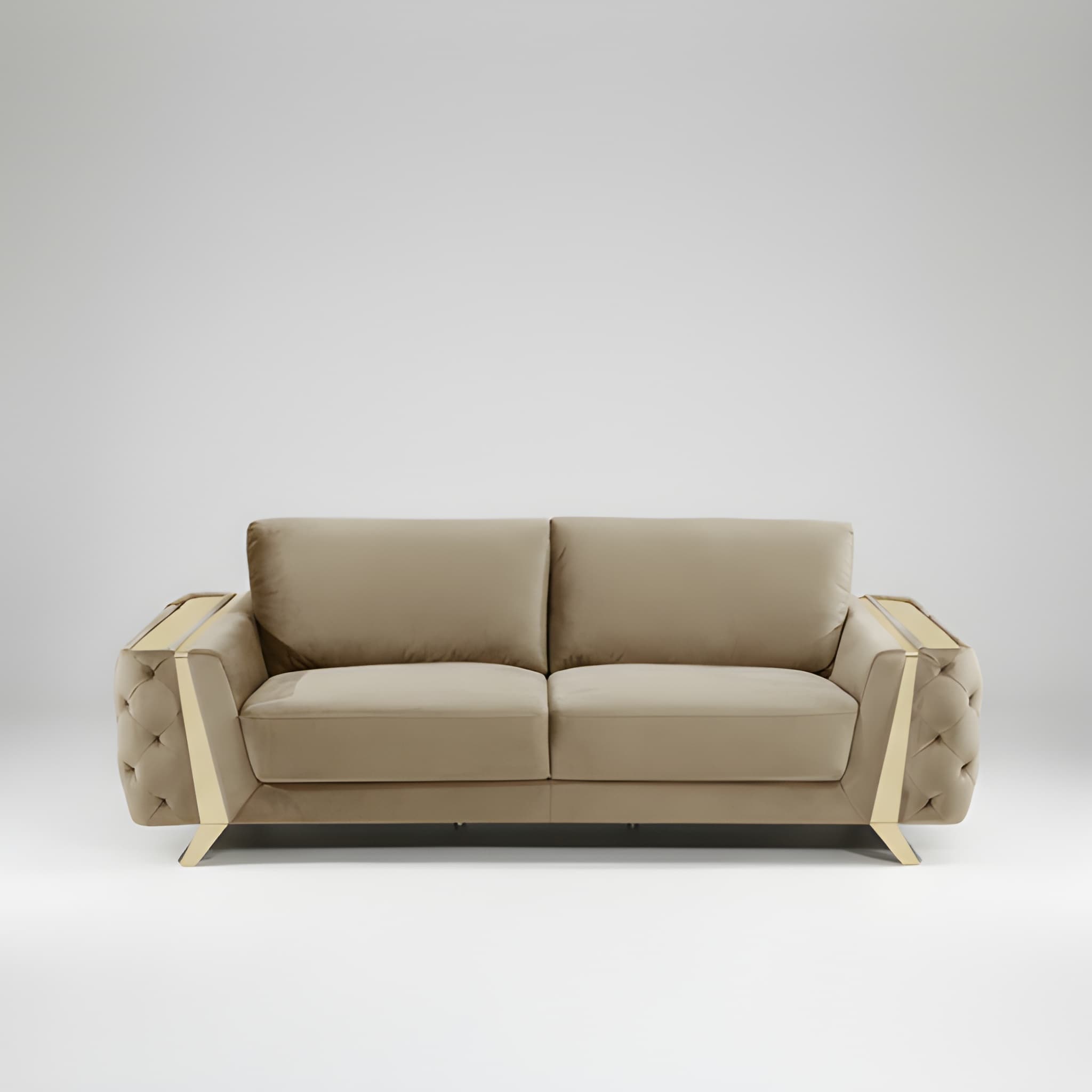 90" Contemporary Velvet Tufted Club Sofa