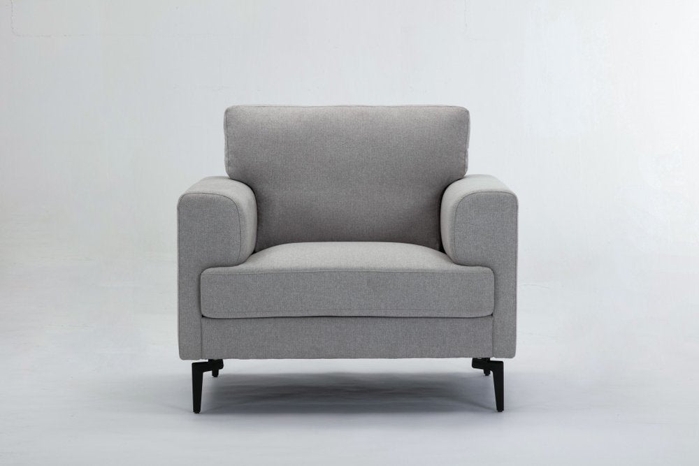 41" Gray Contemporary Key Armchair