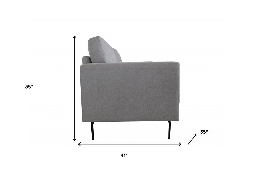 41" Gray Contemporary Key Armchair