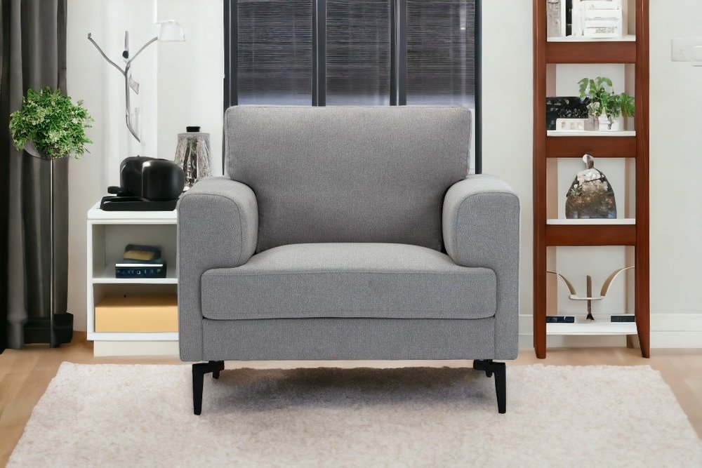 41" Gray Contemporary Key Armchair
