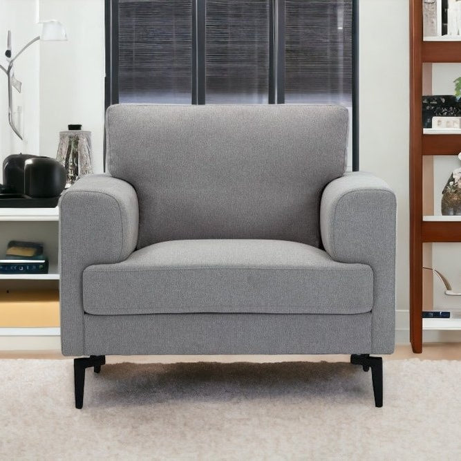 41" Gray Contemporary Key Armchair