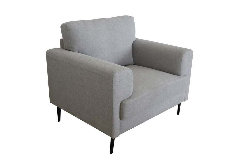 41" Gray Contemporary Key Armchair